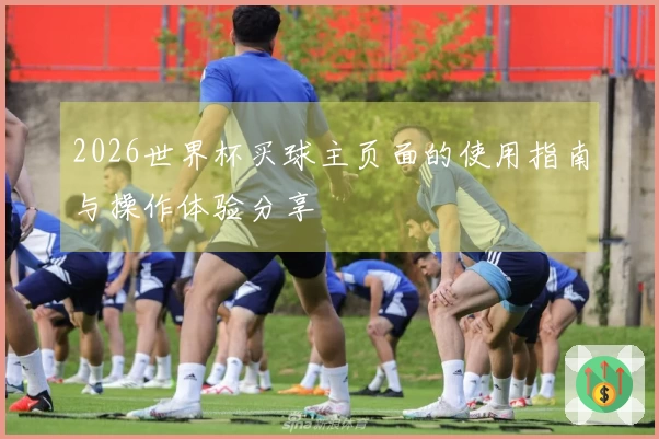 2026世界杯买球主页面的使用指南与操作体验分享